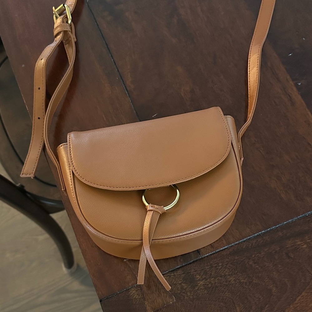 JJ Winters Tan Leather Crossbody Bag